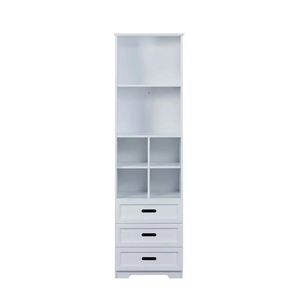 All 4 Kids Candice White Bookcase Book Shelf Storage Unit