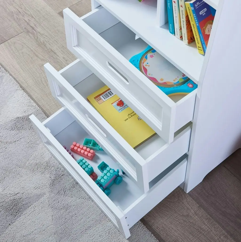 All 4 Kids Candice White Bookcase Book Shelf Storage Unit