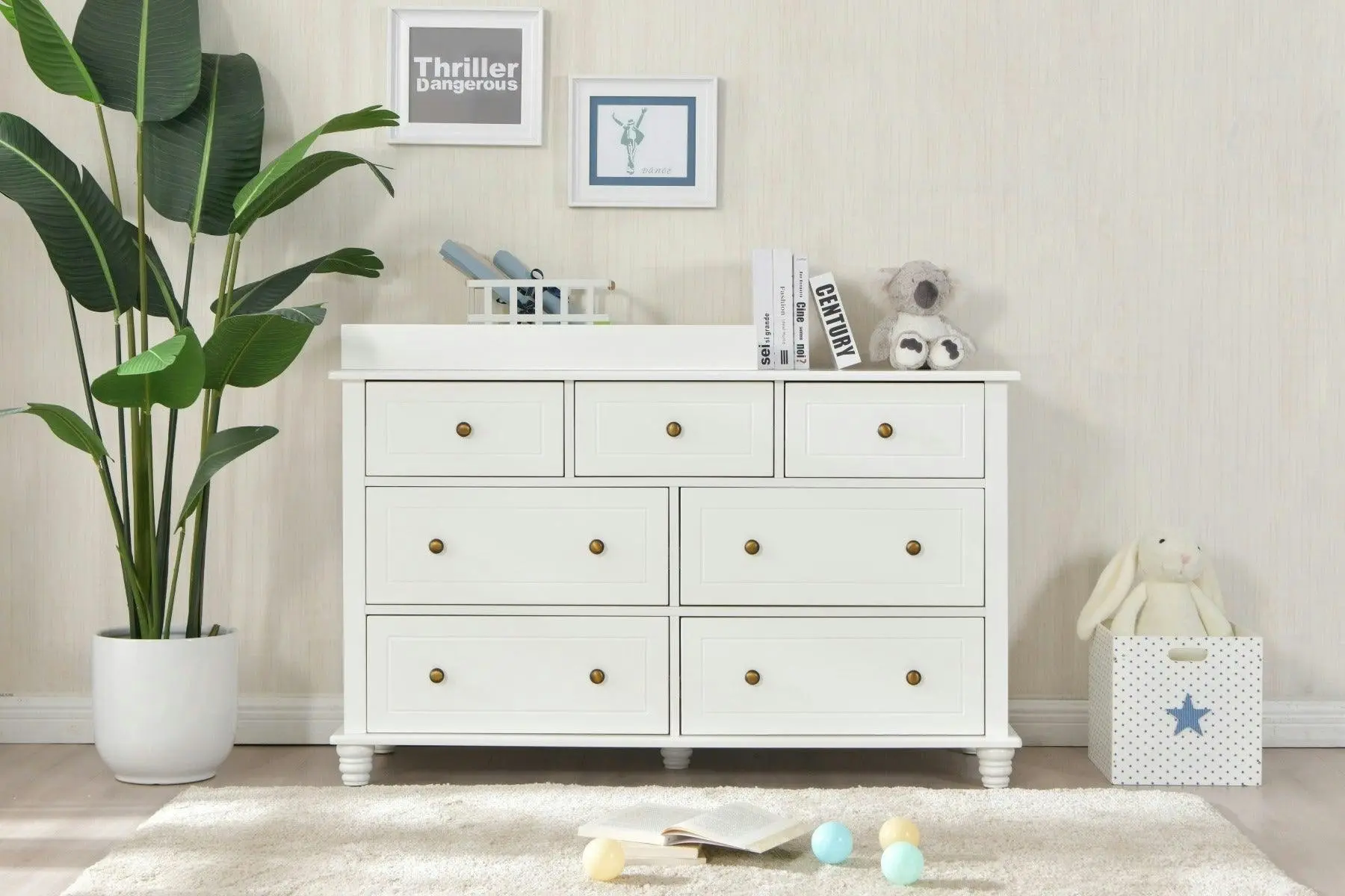 Joy Baby Mia 7 Drawer Chest of Draw with Change Table