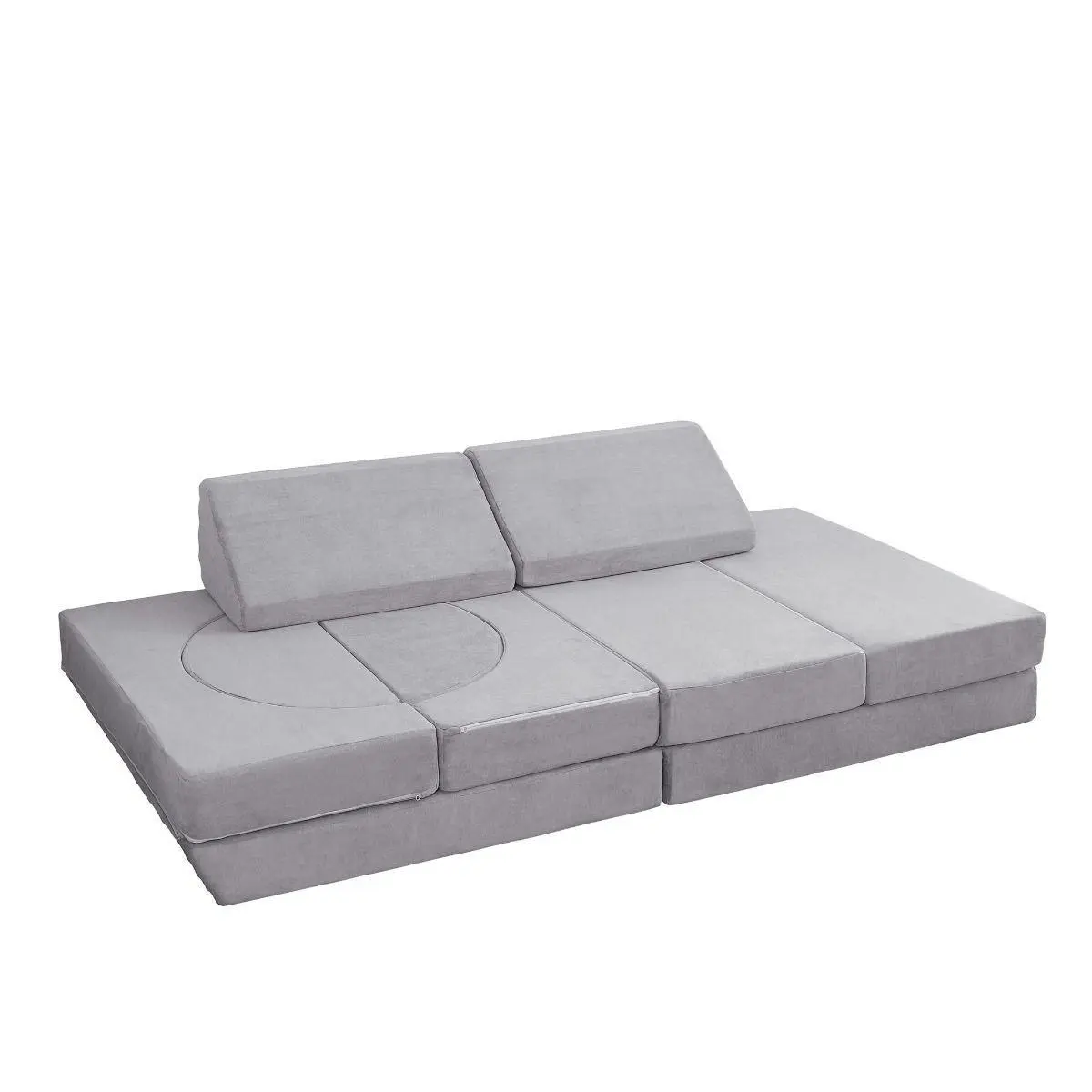 All 4 Kids Ollie 10 PCS Modular Play Couch Set - Grey