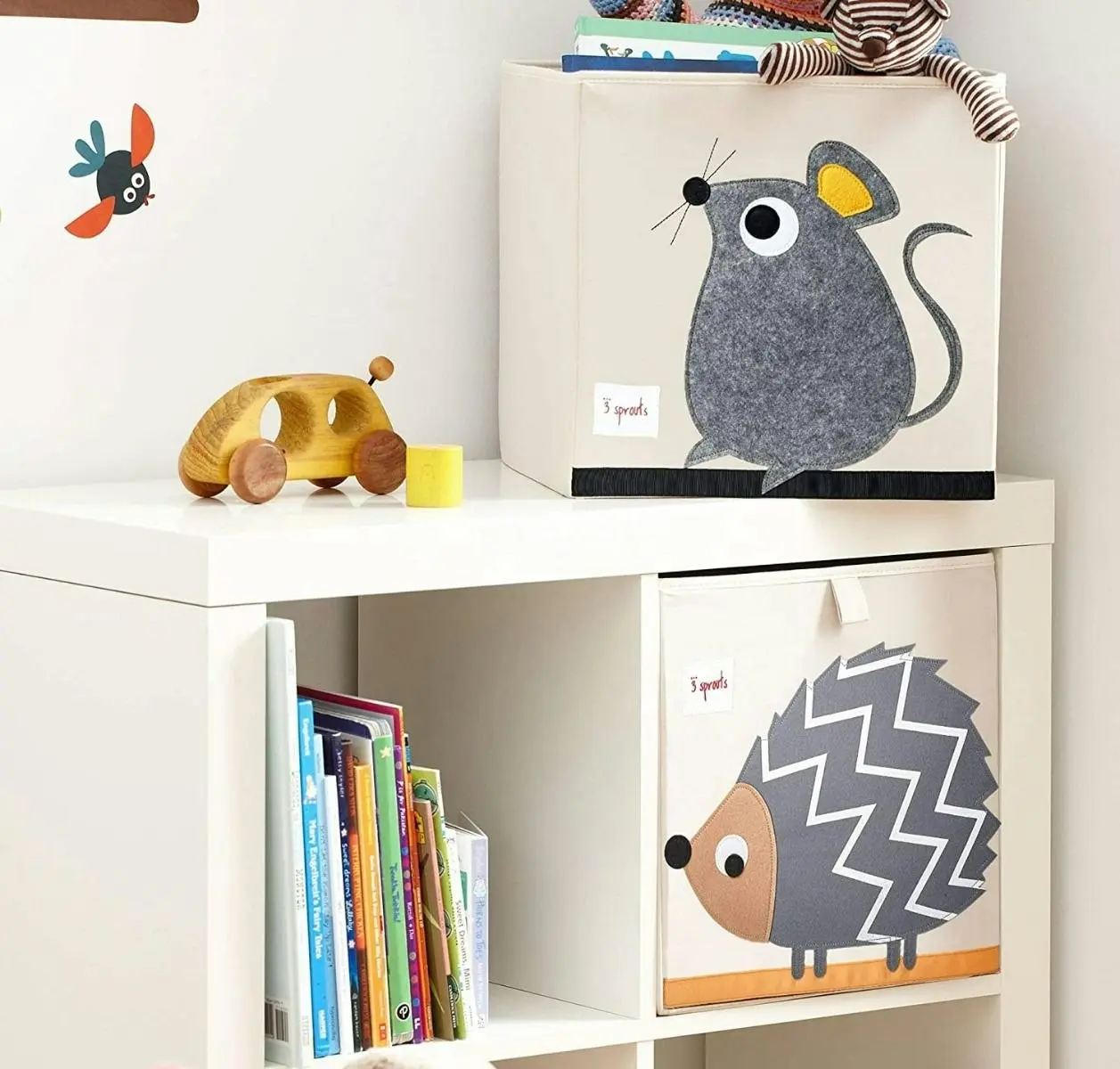 3 Sprouts Storage Box - Grey Mouse