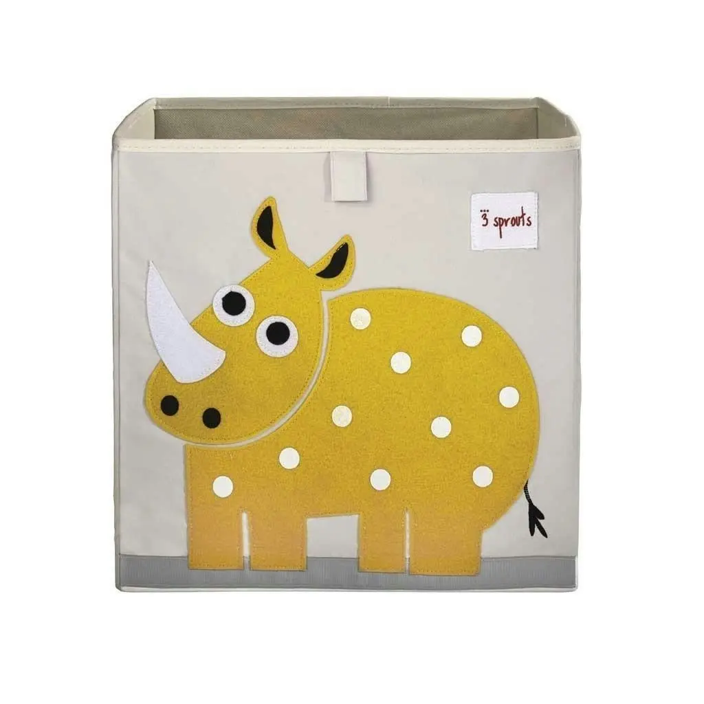 3 Sprouts Storage Box - Yellow Rhino