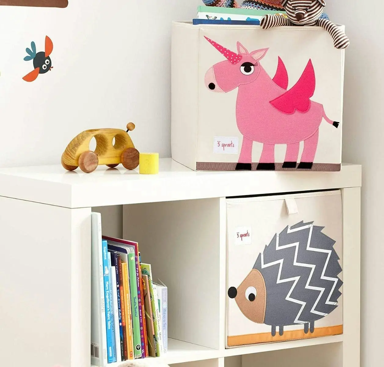 3 Sprouts Storage Box - Pink Unicorn