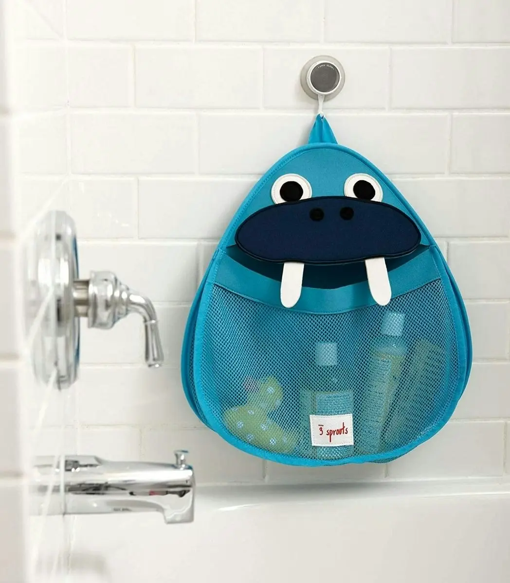 3 Sprouts Bath Storage - Blue Walrus