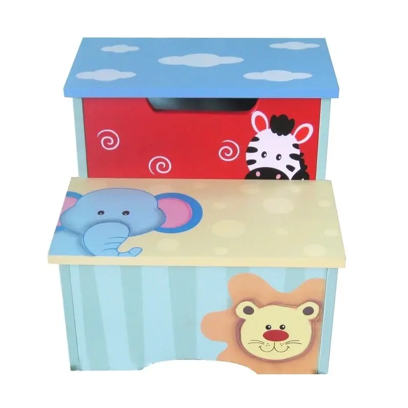 All 4 Kids Joseph Boys Blue Animal Step Stool