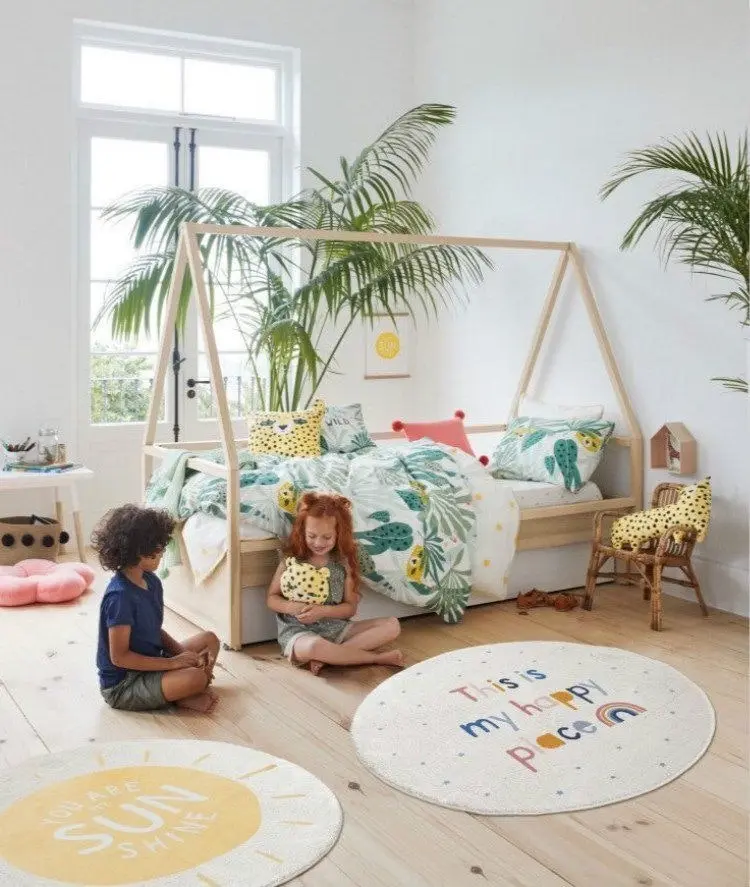 All 4 Kids This is My Happy Place Round Rug 160x160cm