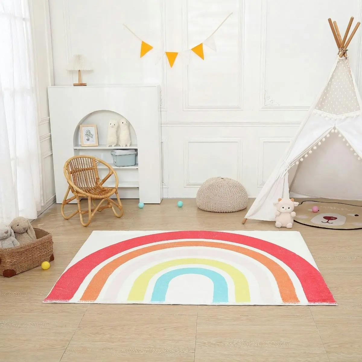 All 4 Kids Pastel Rainbow Rug