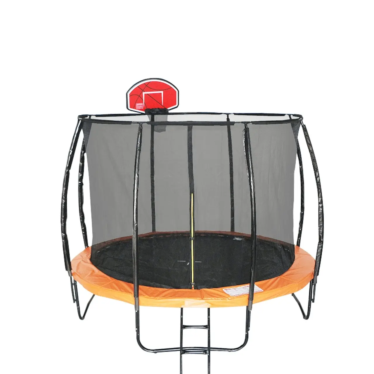 All 4 Kids 10 FT Jump Zone Spring Trampoline with Basketball Board