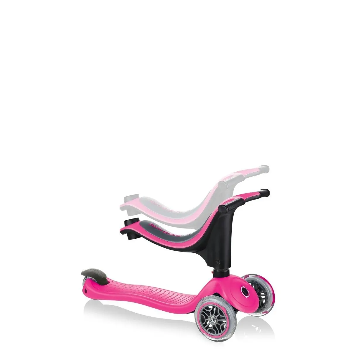 Globber Go Up Sporty Convertible Scooter - Deep Pink