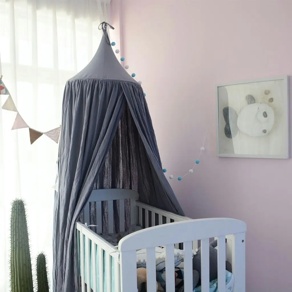 All 4 Kids Aubrey Nursery Canopy - Grey