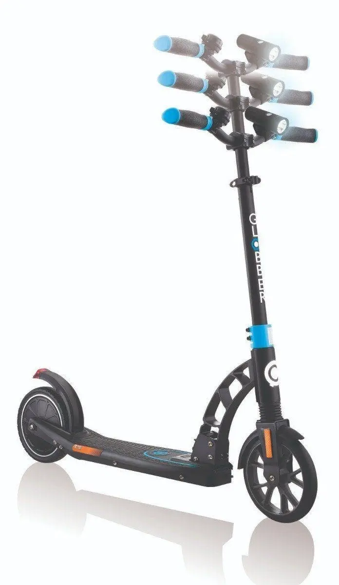 Globber One K E-Motion 15 Foldable Electric Scooter - Black/Sky Blue