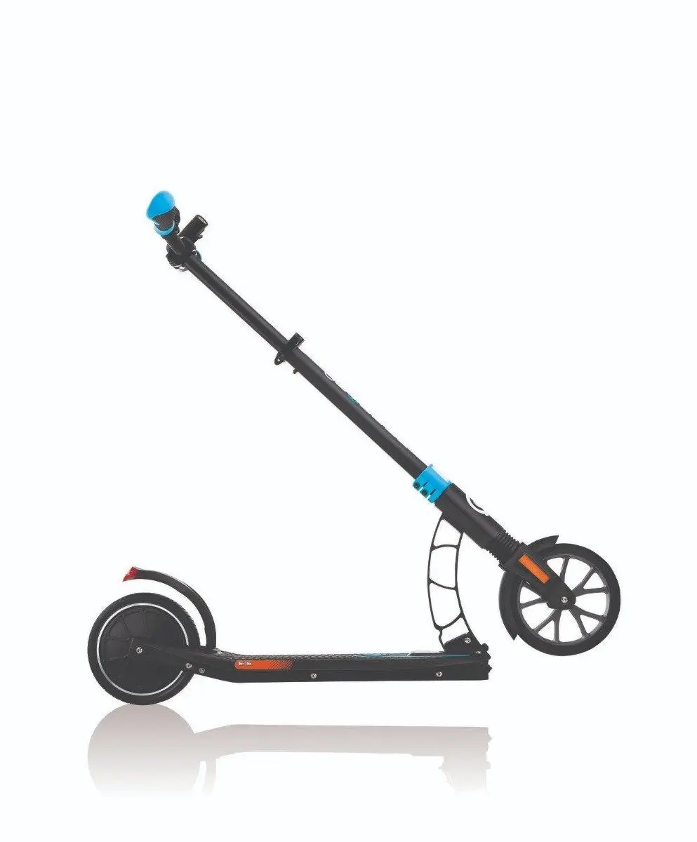 Globber One K E-Motion 15 Foldable Electric Scooter - Black/Sky Blue