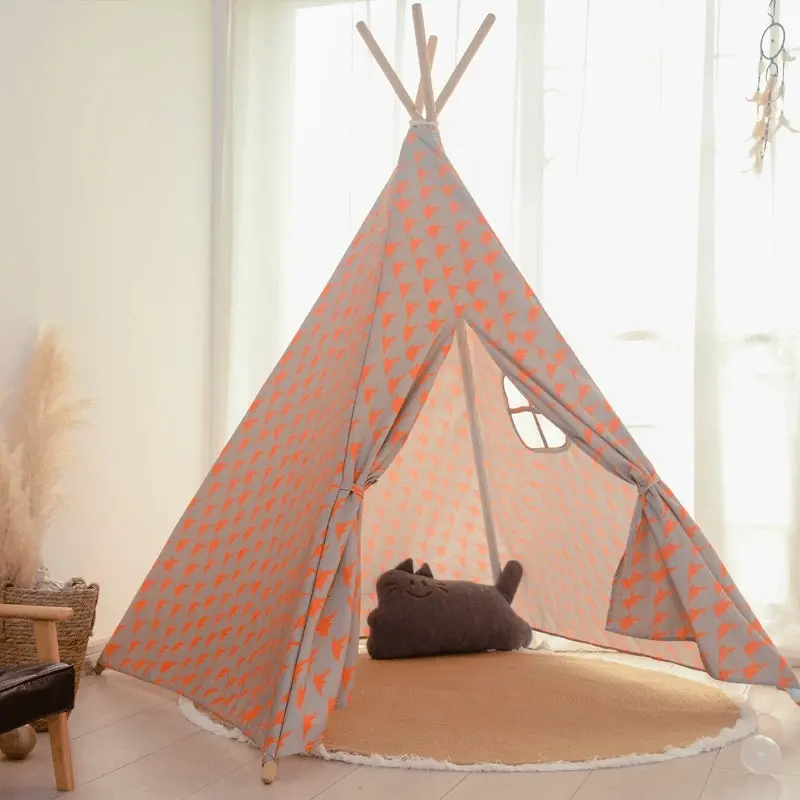 All 4 Kids Orange Unicorn Teepee