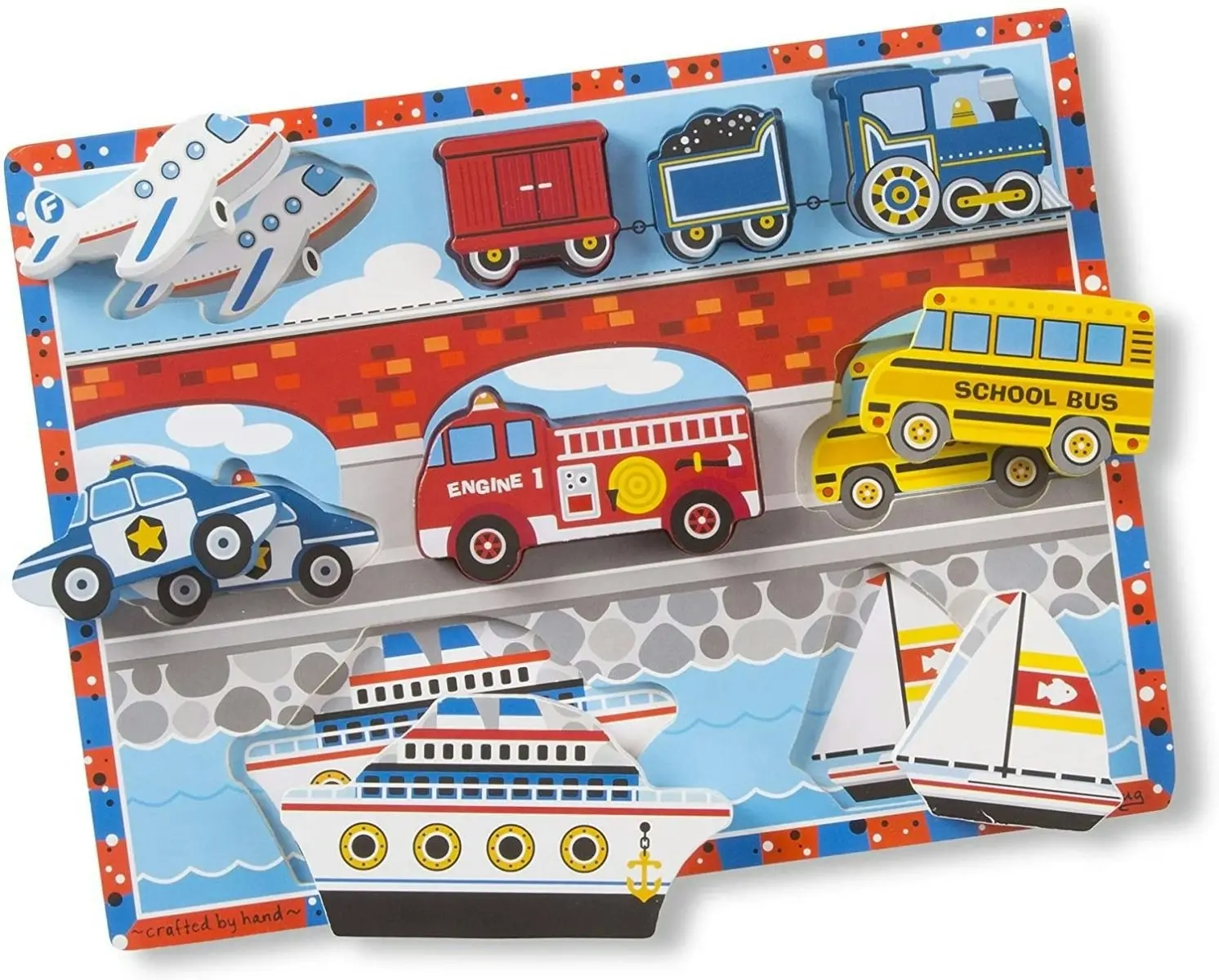 Melissa & Doug Vehicles Chunky Puzzle