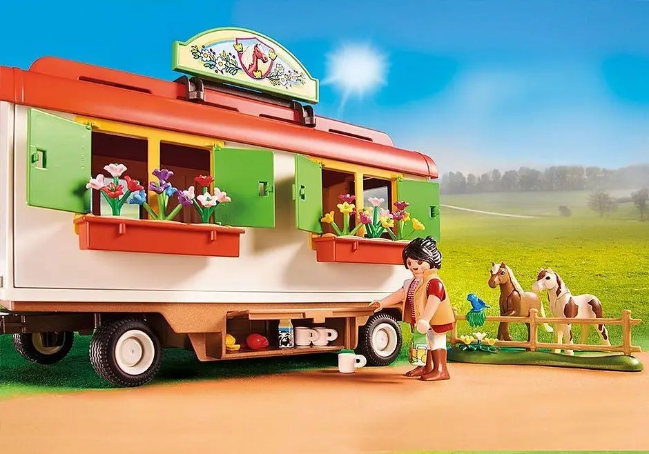 Playmobil Pony Shelter with Mobile Home