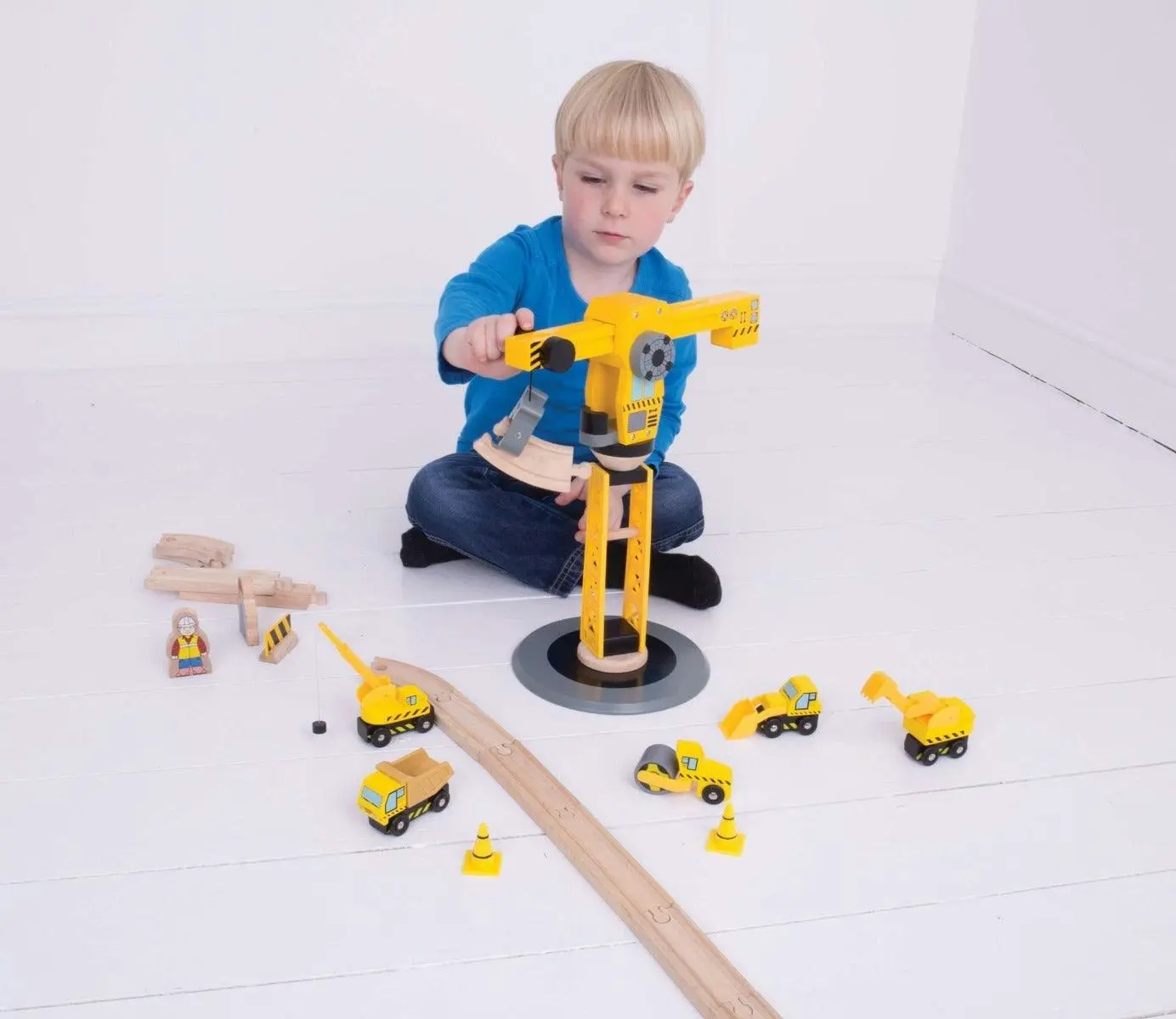 Bigjigs Rail Big Crane Construction Set