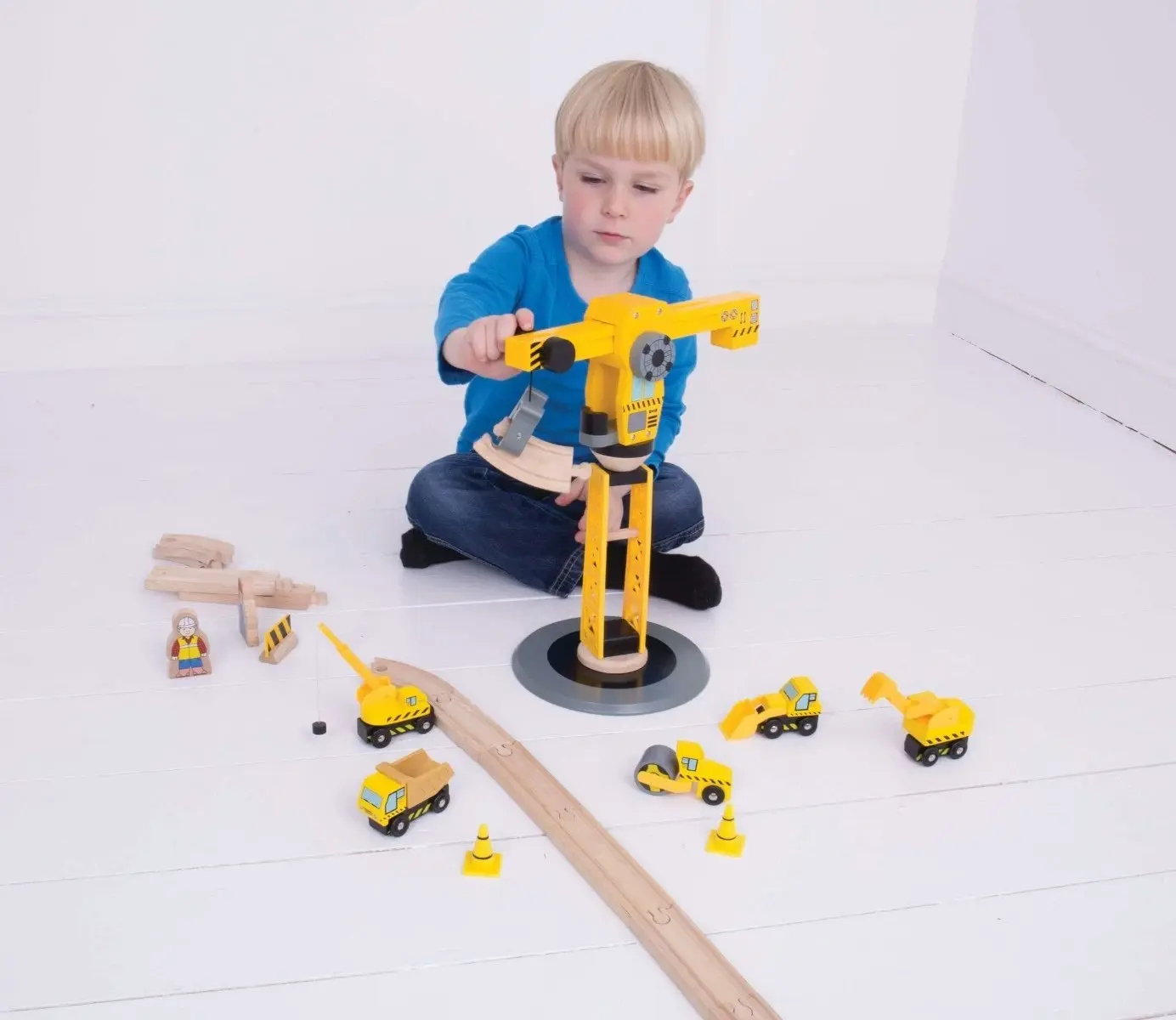 Bigjigs Rail Big Crane Construction Set