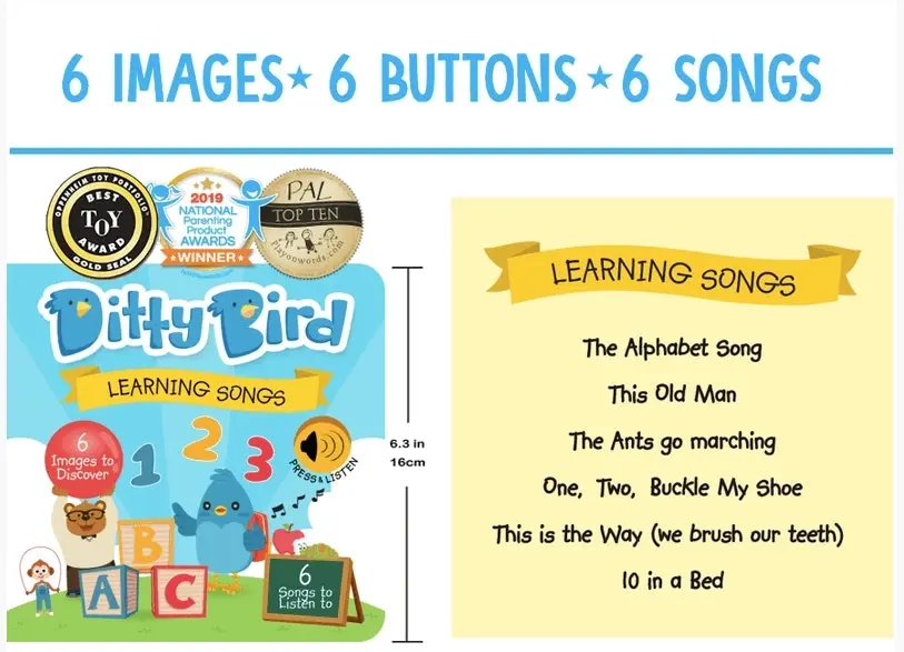 Ditty Birds Learning Songs Board Books