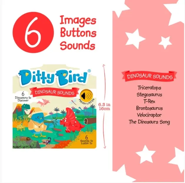 Ditty Birds Dinosaur Sounds Board Book