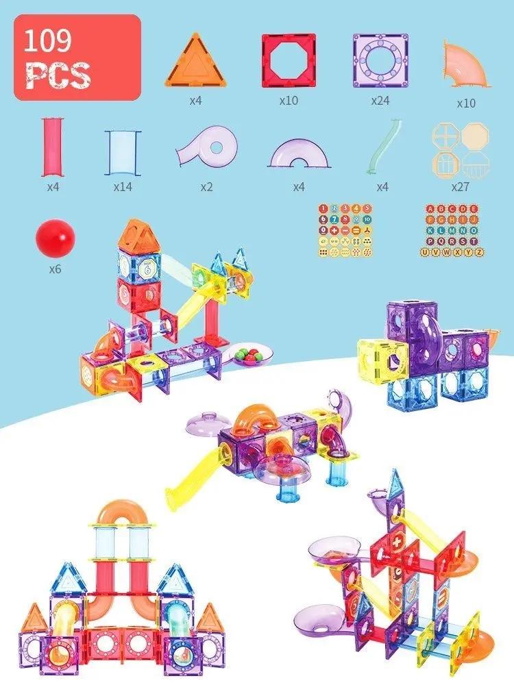 Onshine 109 PCS Magnetic Building Tiles