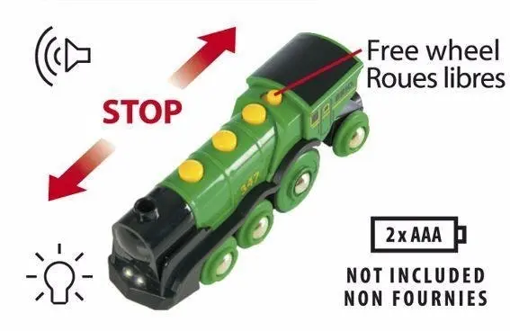 Brio BO - Big Green Action Locomotive