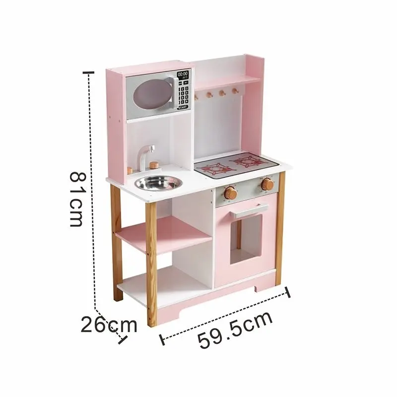 All 4 Kids Peyton Pink Pretend Play Kitchen