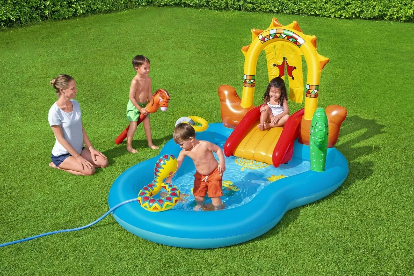 Bestway Wild West Kids Play Inflatable Above Ground Swimming Pool