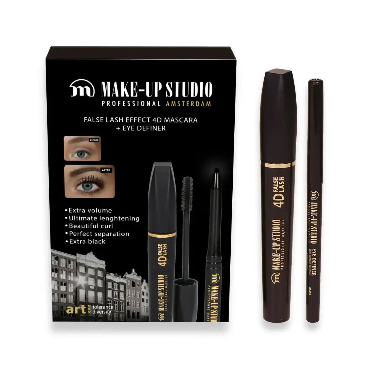 Make-up Studio Amsterdam False Lash Mascara 4D and Eye Definer Gift Set