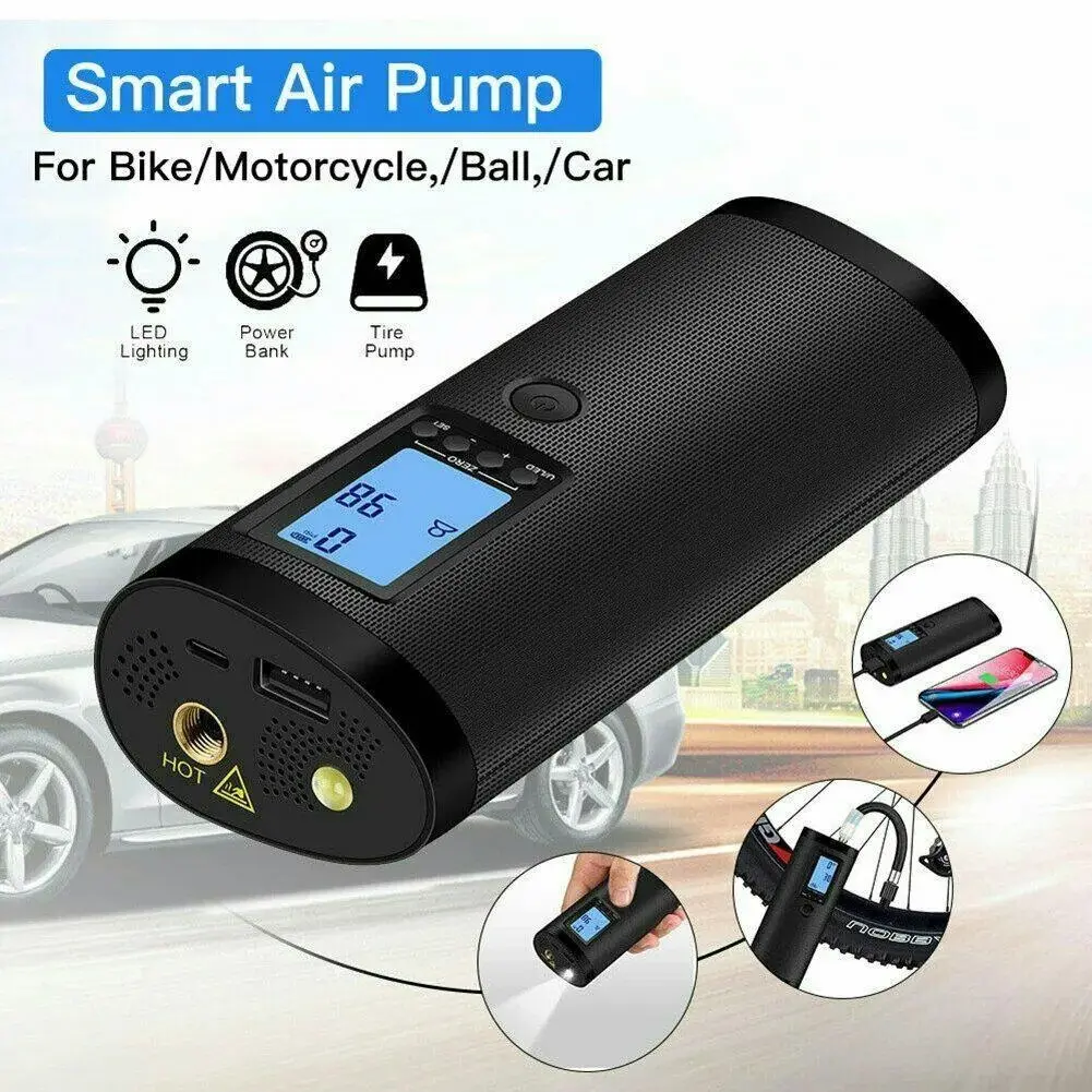 Rechargeable Electric Air Compressor Car Bicycle Inflator Tire Tyre Pump Portable