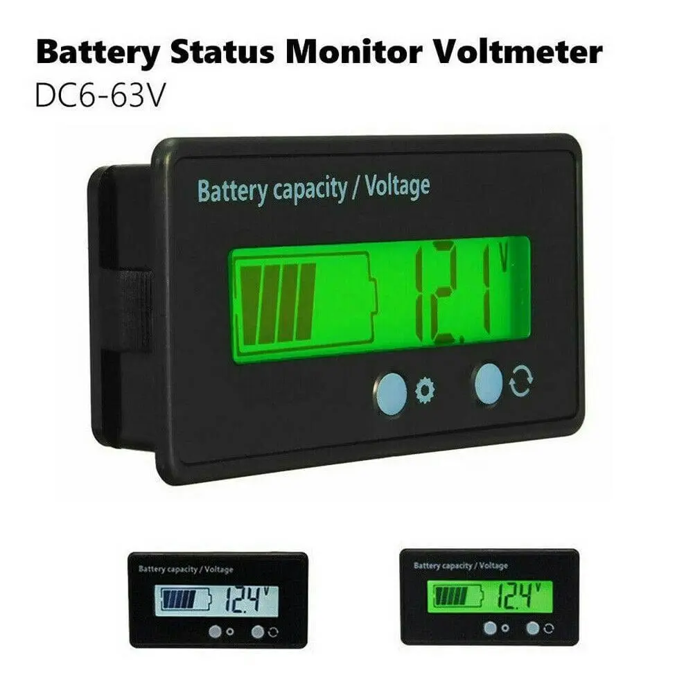 Meter LCD Car Lead-acid Monitor Voltmeter Battery Tester Capacity Indicator Bike