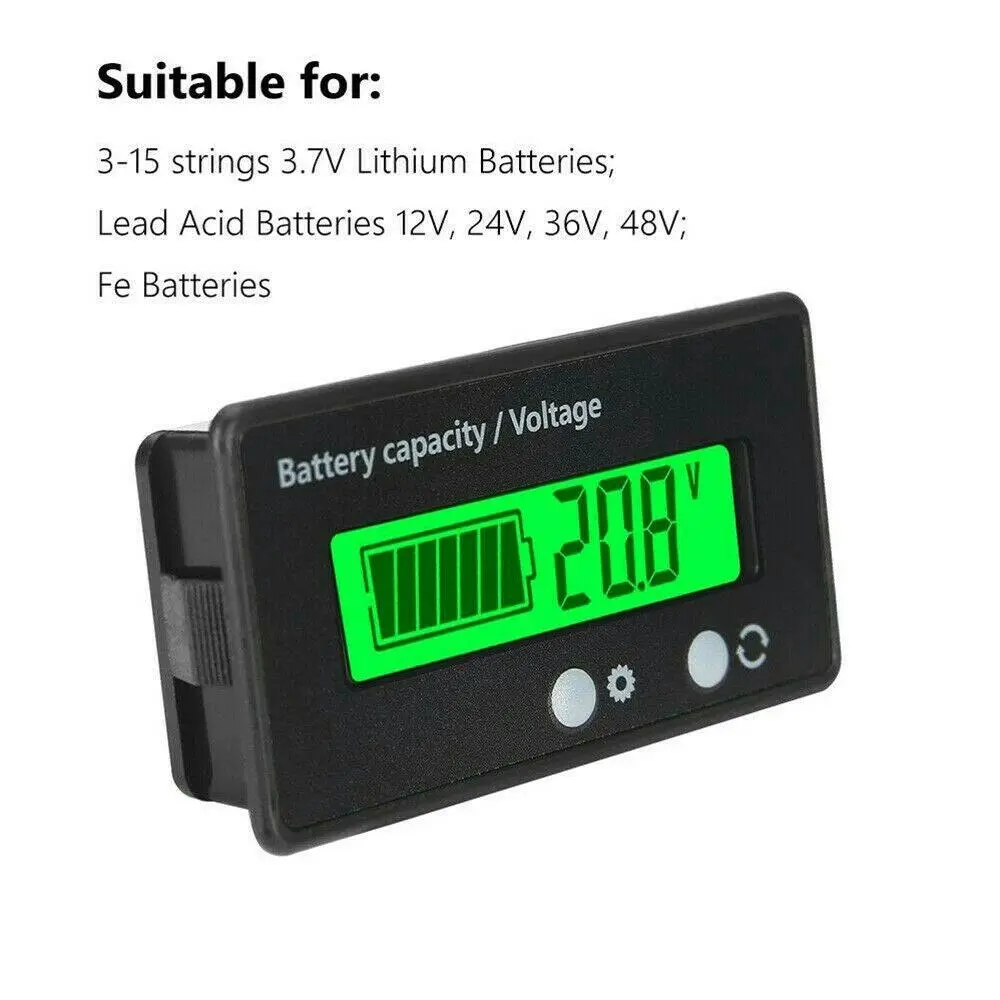 Meter LCD Car Lead-acid Monitor Voltmeter Battery Tester Capacity Indicator Bike