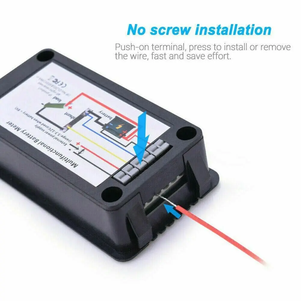 DC Battery Monitor 300A Shunt With wiring Tools For RV Car Solar System Durable