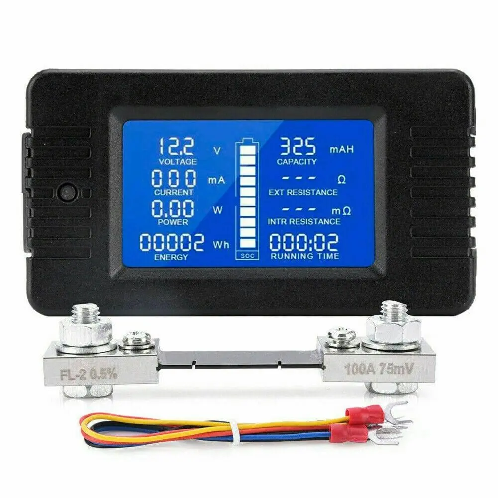 DC Battery Monitor 300A Shunt With wiring Tools For RV Car Solar System Durable