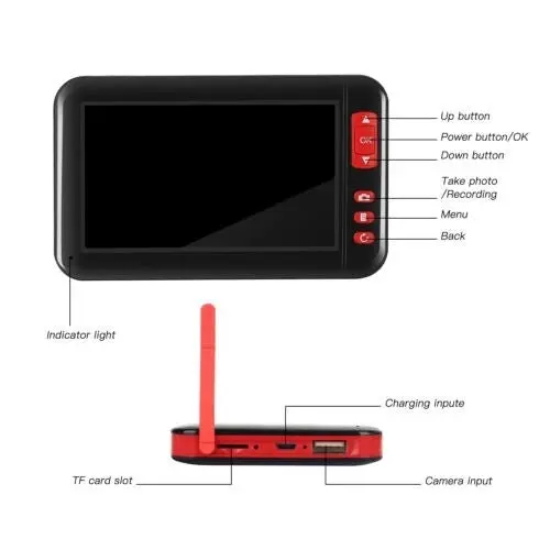 Industrial Endoscope Camera 1080P HD 4.3'' Screen Borescope Inspection Camera