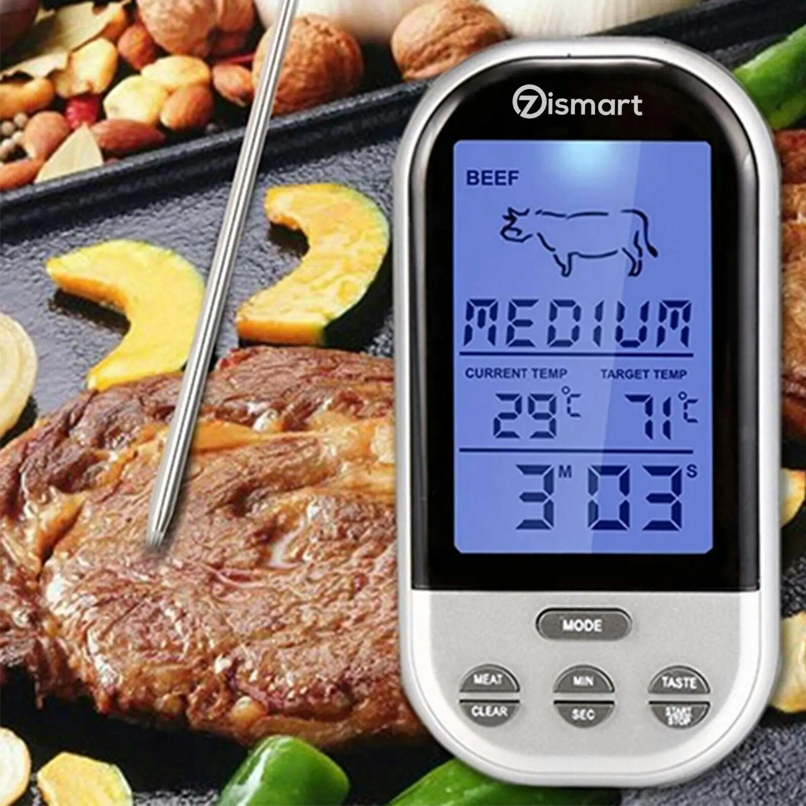 Food Meat Oven BBQ Thermometer Digital Wireless Remote Probe Cooking Set Grill