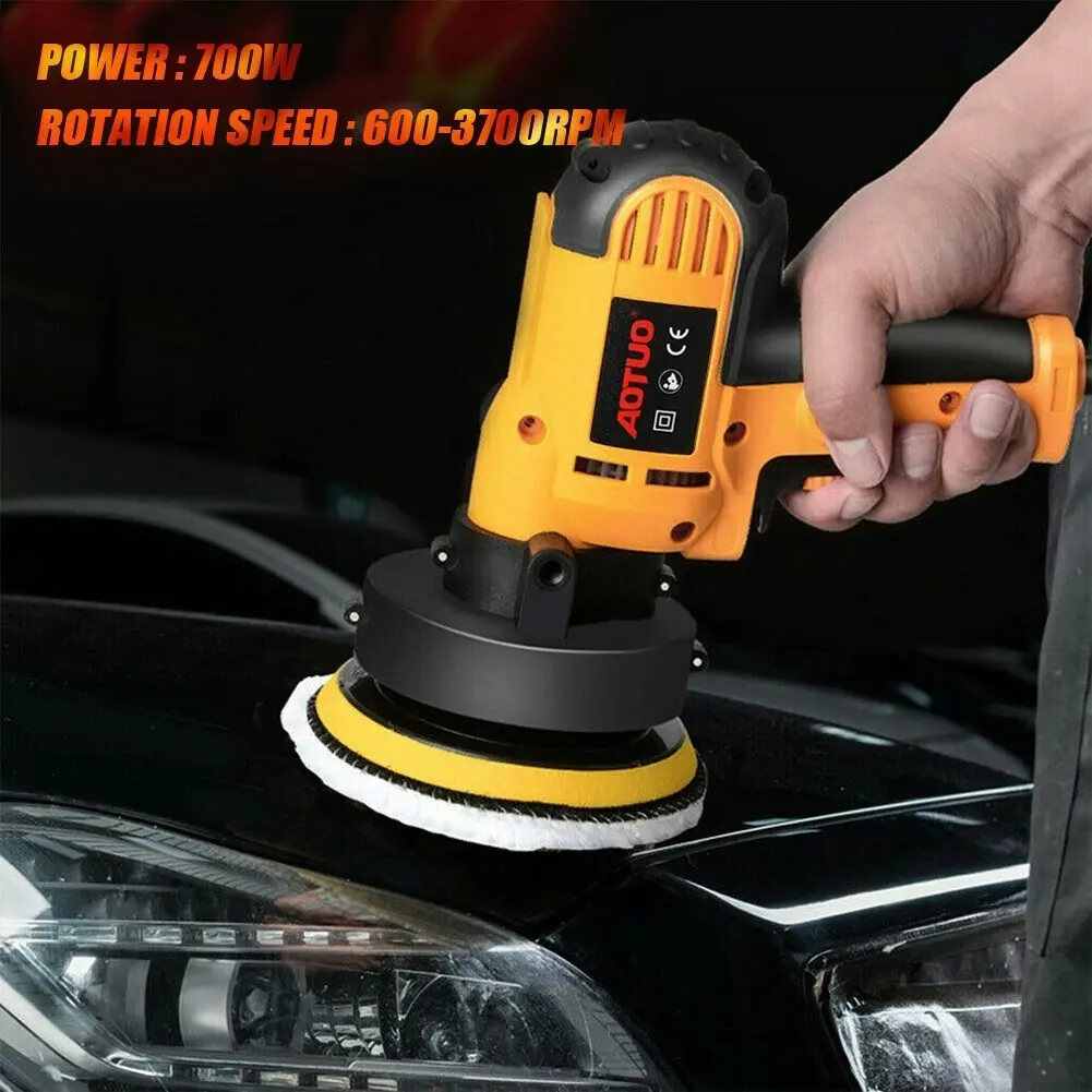 700W Electric Car Polisher 125mm Portable Polishing Machine Waxer Sander Buffer