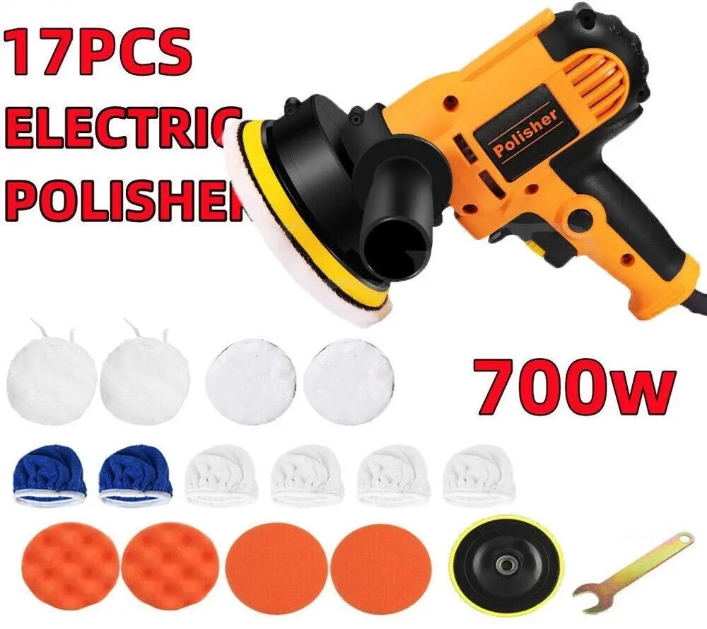 700W Electric Car Polisher 125mm Portable Polishing Machine Waxer Sander Buffer