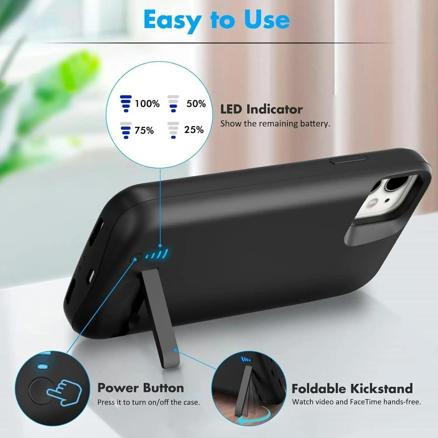 For iPhone 13 Mini Battery Charger Power Bank Charging Case