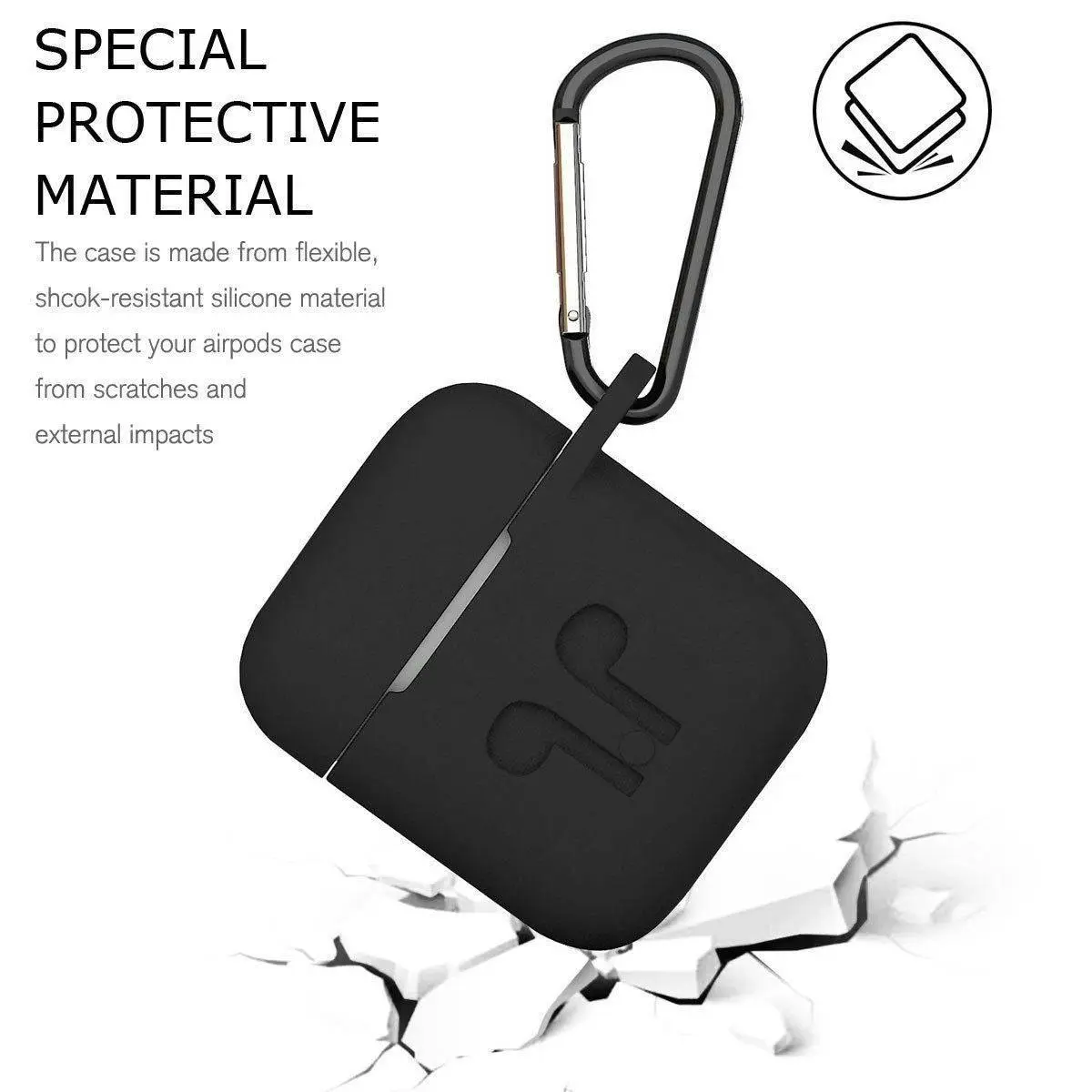 For Apple Airpod Shockproof Airpods AU Strap Holder & Silicone Case Cover Skin