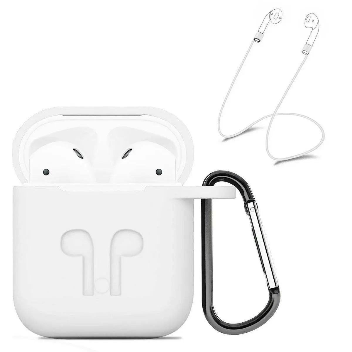 For Apple Airpod Shockproof Airpods AU Strap Holder & Silicone Case Cover Skin