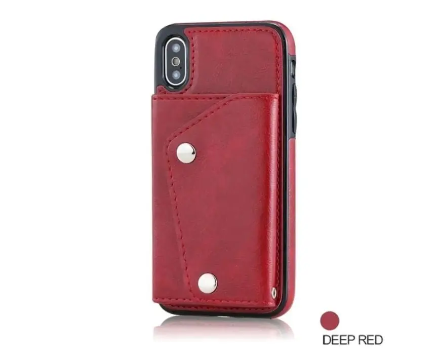 For iPhone XS Luxury Leather Wallet Shockproof Case Cover