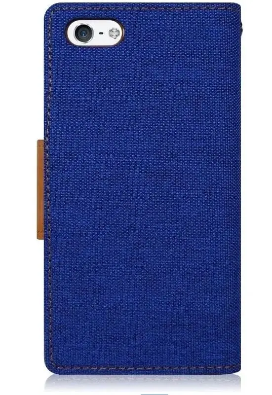 For iPhone XR Wallet Flip Denim Case Cover