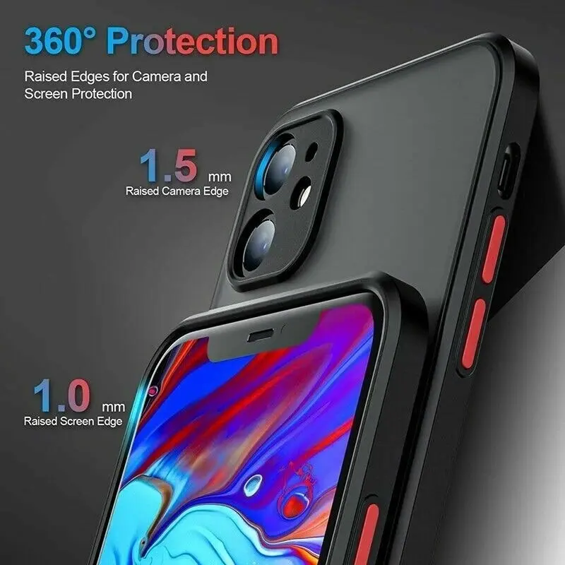 Black Matte Surface Ultra Protective iPhone X Case