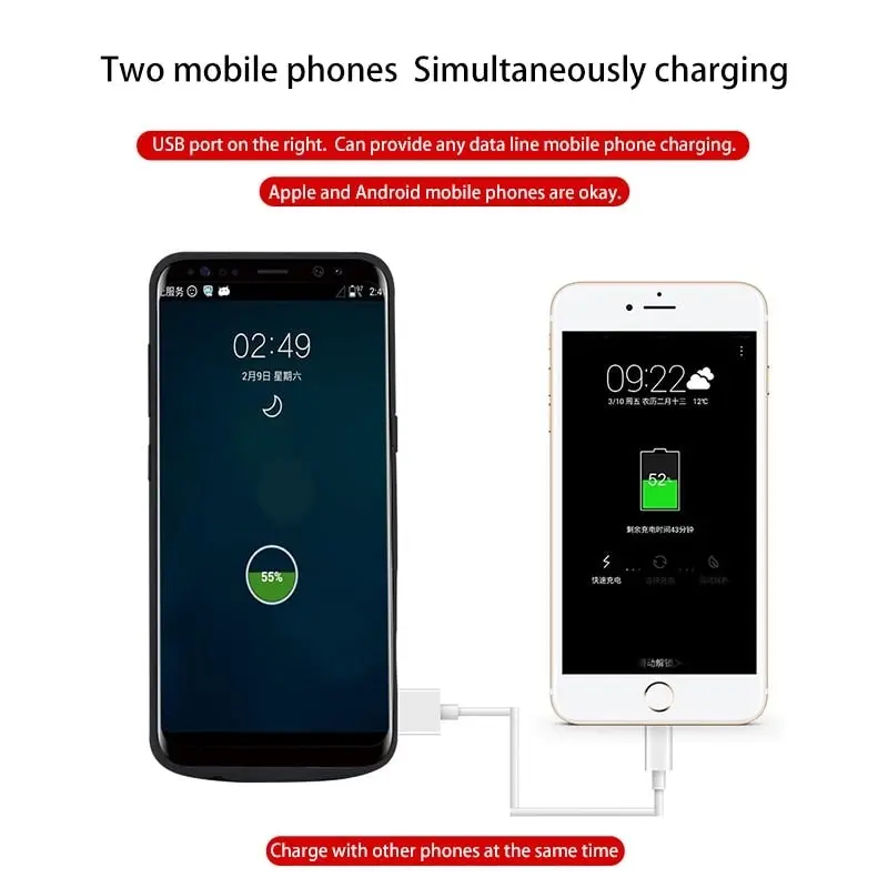 For Samsung Galaxy S8 Plus Battery Charger Power Cover