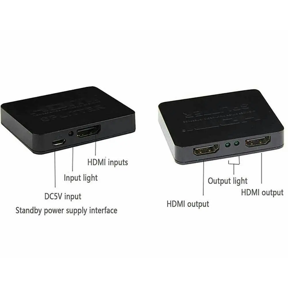 HDMI Splitter 1 in 2 Foxtel 4k 1080p Full HD TV DVD PC Video Duplicator