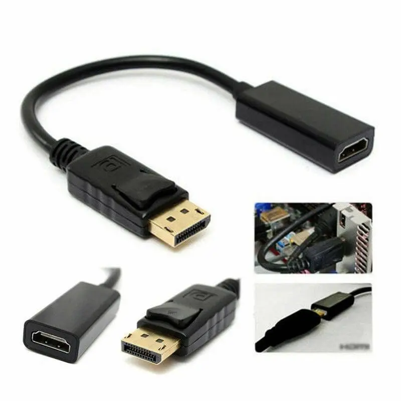 Displayport DP to HDMI Adapter Male Female Cable Full HD 1080P Display Port Lead