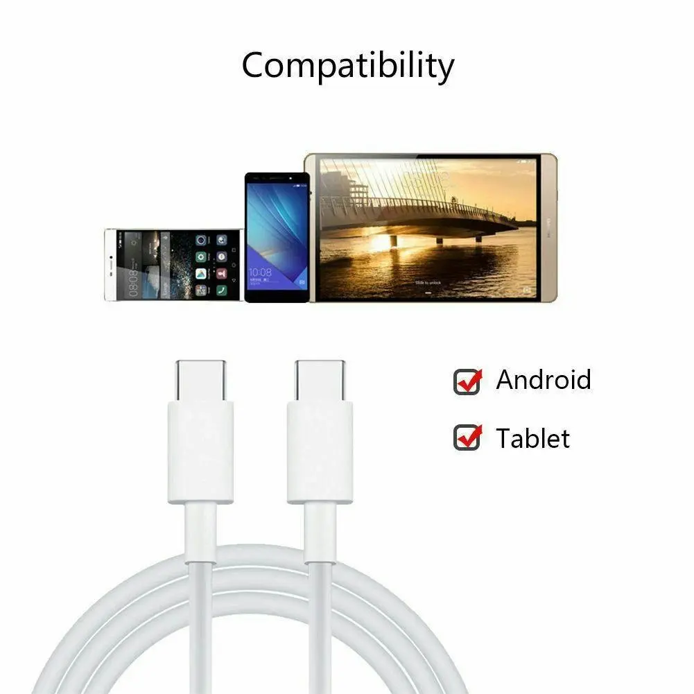 USB 3.1 Type-C To USB-C Data Sync Fast Charging Cable 4 Macbook / Andriod Phones