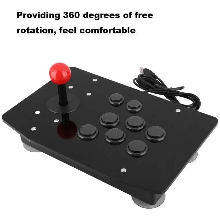 Arcade Joystick Fighting Stick Acrylic Wired Usb Gaming Controller Gamepad Video Game for PC Desktop Joystick Grip Triggers