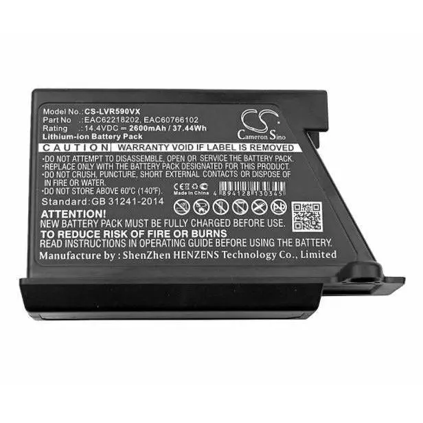 Compatible LG Robot Vacuum Battery Part EAC62218202 Models VR5902, VR5906, VR6170, VR6270