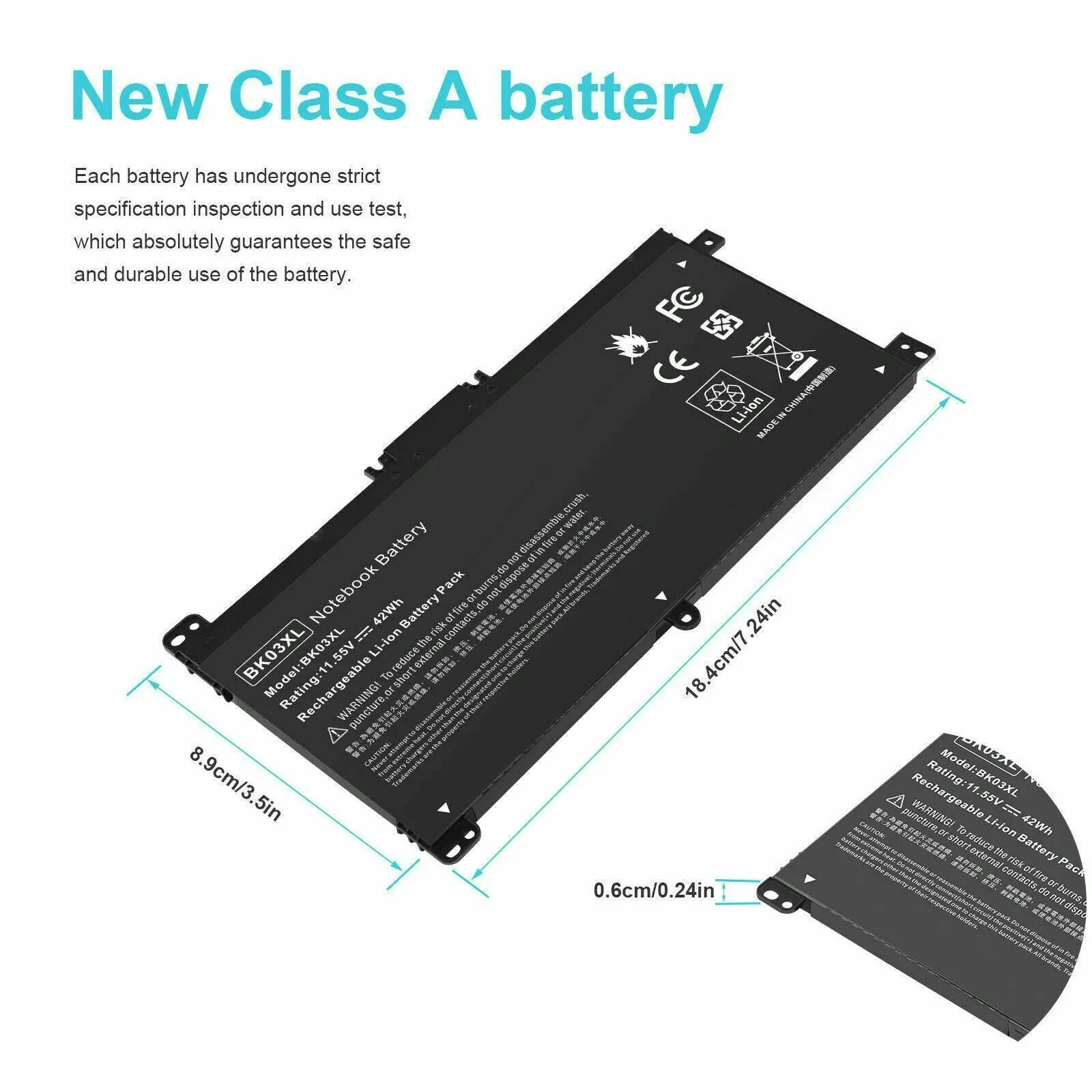 BK03XL Compatible Battery for Hp Pavilion x360 14-ba series HSTNN-UB7G TPN-W125 916366-541